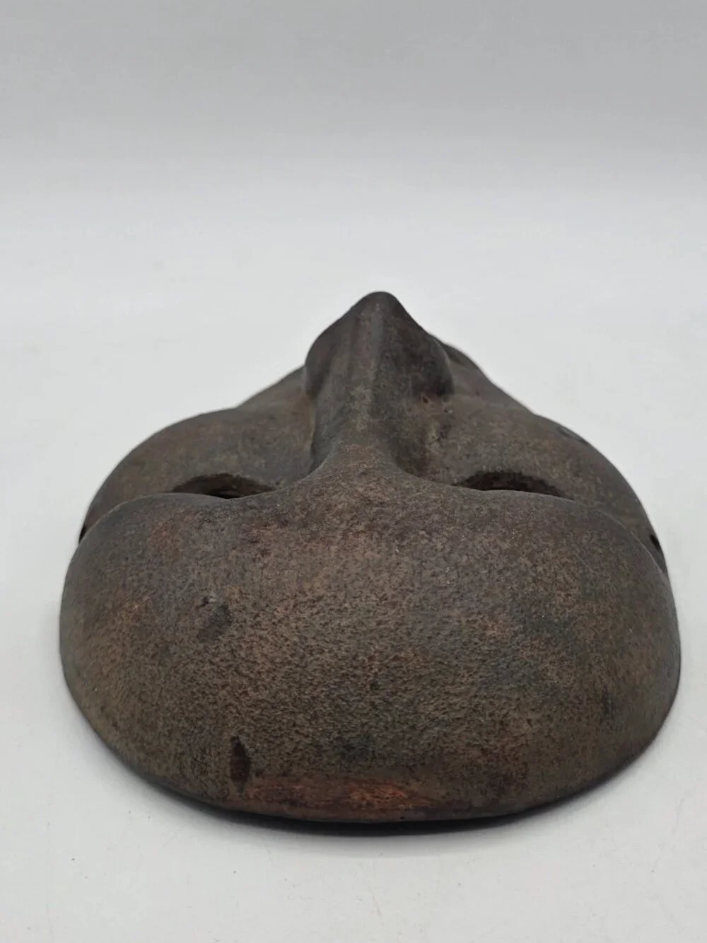 Cast Iron VTG Face Mask Wall Decor Rare Rustic Primitive Industrial Gothic Art